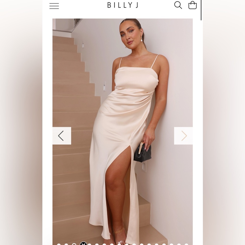 NWT Billy J Champagne Maxi Dress